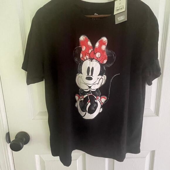 Disney Junior Short Sleeve Black Minnie‎ Mouse Size XXL - Picture 1 of 5